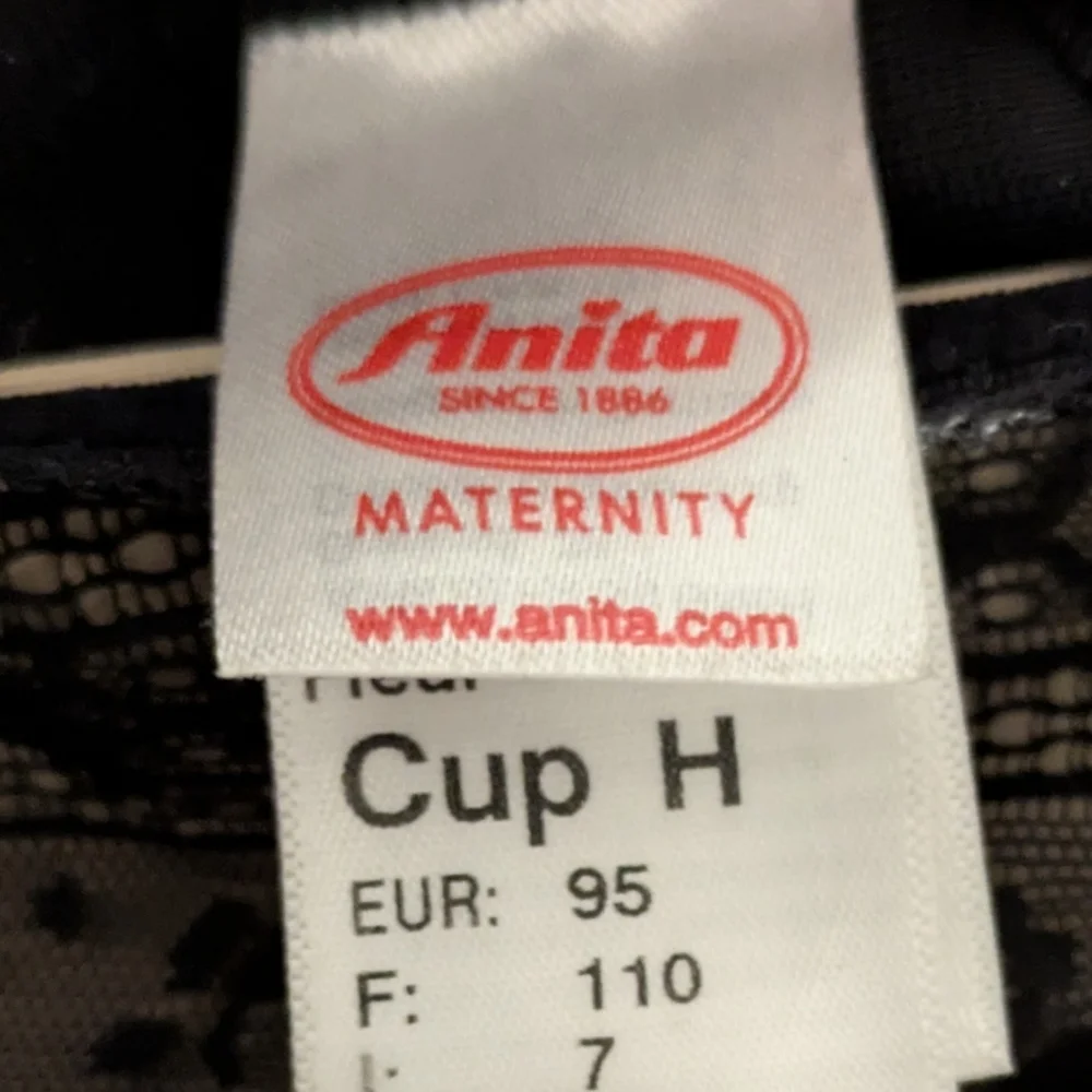 Anita Maternity Fleur Black Floral Lace Underwire Nursing Bra Size 42H